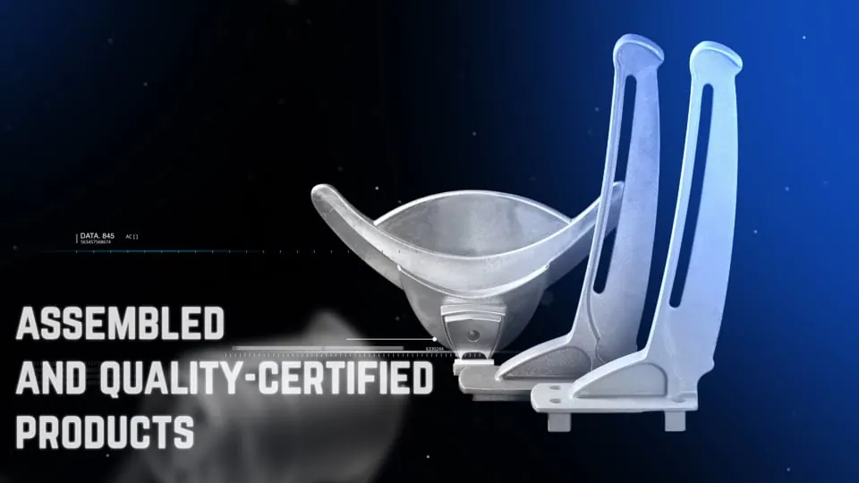 Foundry production details and manufacturing close-up